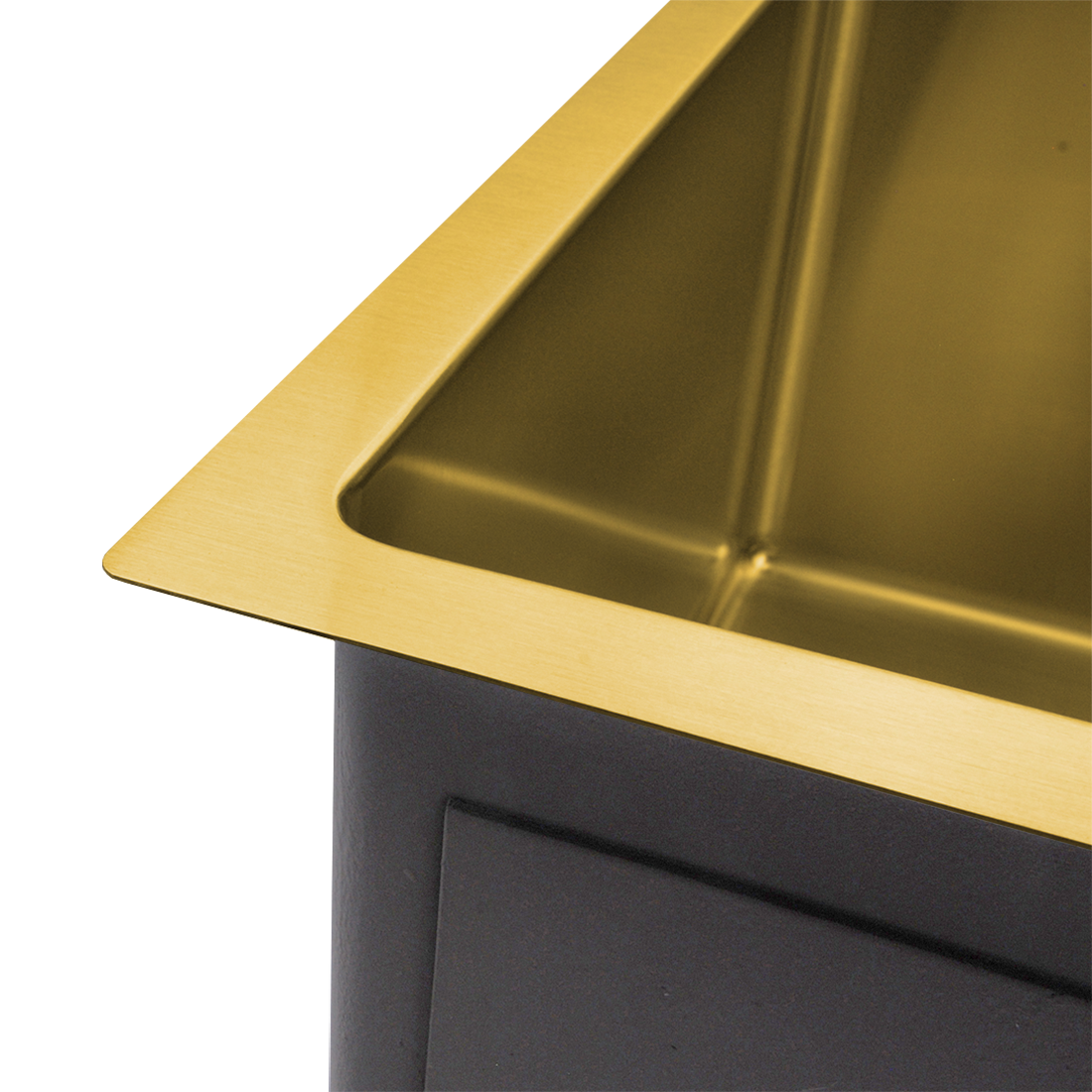 Baiachi 450x450 Handmade Kitchen and Laundry Stainless Steel Sink Single Bowl Top Undermount Brushed Gold
