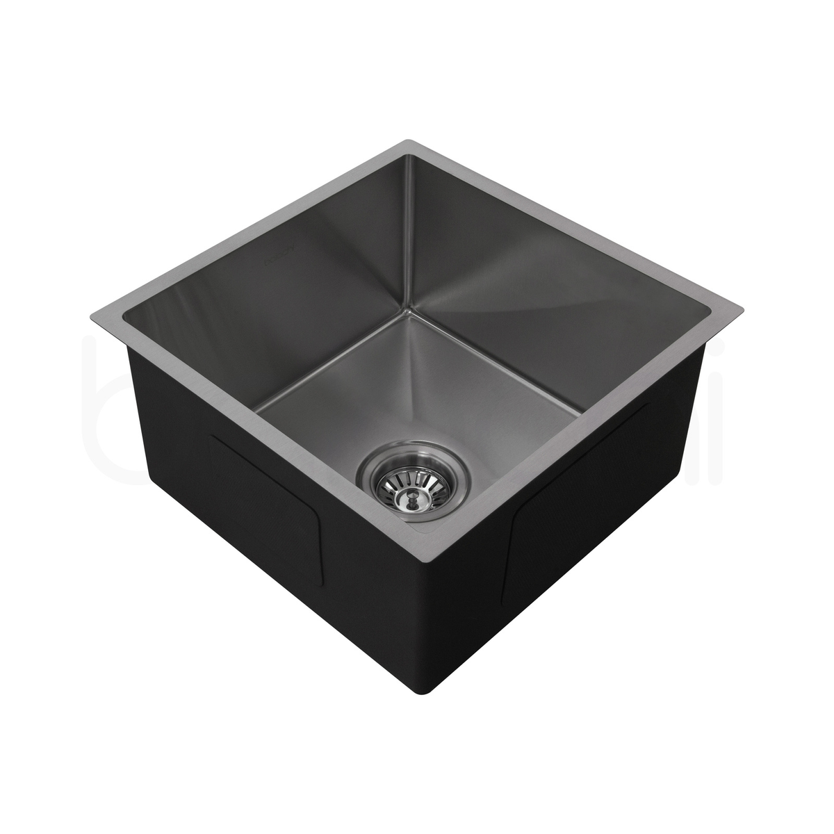 Baiachi 450x450 Handmade Kitchen and Laundry Stainless Steel Sink Single Bowl Top Undermount Gun Metal