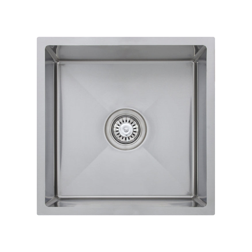 Baiachi 450x450 Handmade Kitchen and Laundry Stainless Steel Sink Single Bowl Top Undermount