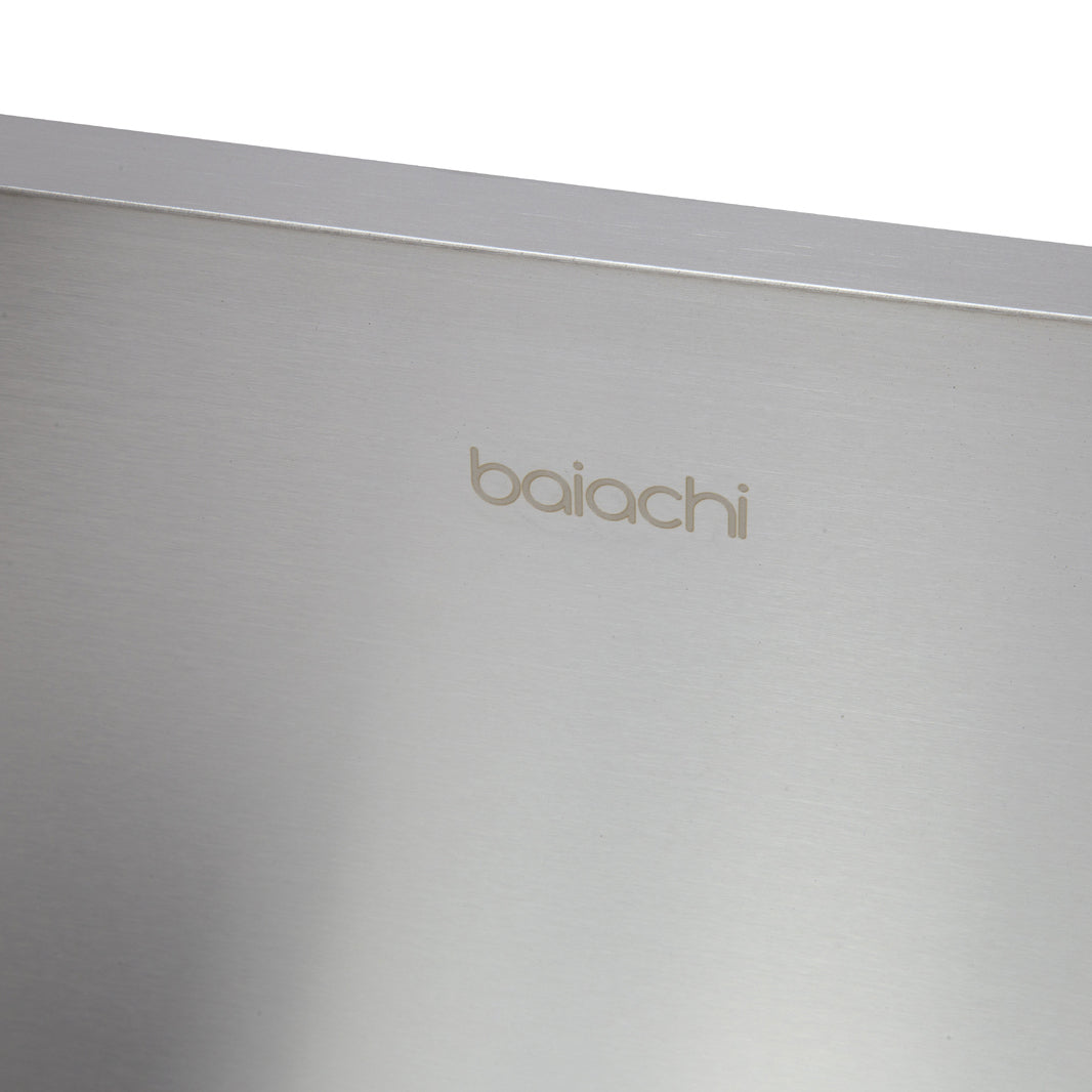 Baiachi 450x450 Handmade Kitchen and Laundry Stainless Steel Sink Single Bowl Top Undermount