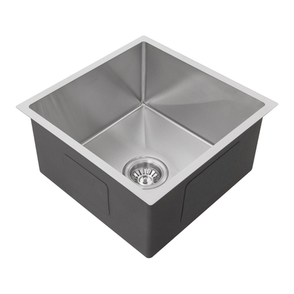 Baiachi 450x450 Handmade Kitchen and Laundry Stainless Steel Sink Single Bowl Top Undermount