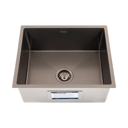 Baiachi 550x450 Handmade Kitchen and Laundry Stainless Steel Sink Single Bowl Top Undermount Antique Bronze
