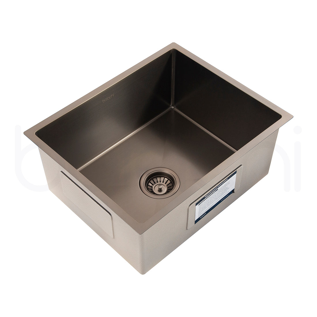 Baiachi 550x450 Handmade Kitchen and Laundry Stainless Steel Sink Single Bowl Top Undermount Antique Bronze