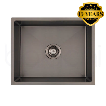 Baiachi 550x450 Handmade Kitchen and Laundry Stainless Steel Sink Single Bowl Top Undermount Antique Bronze