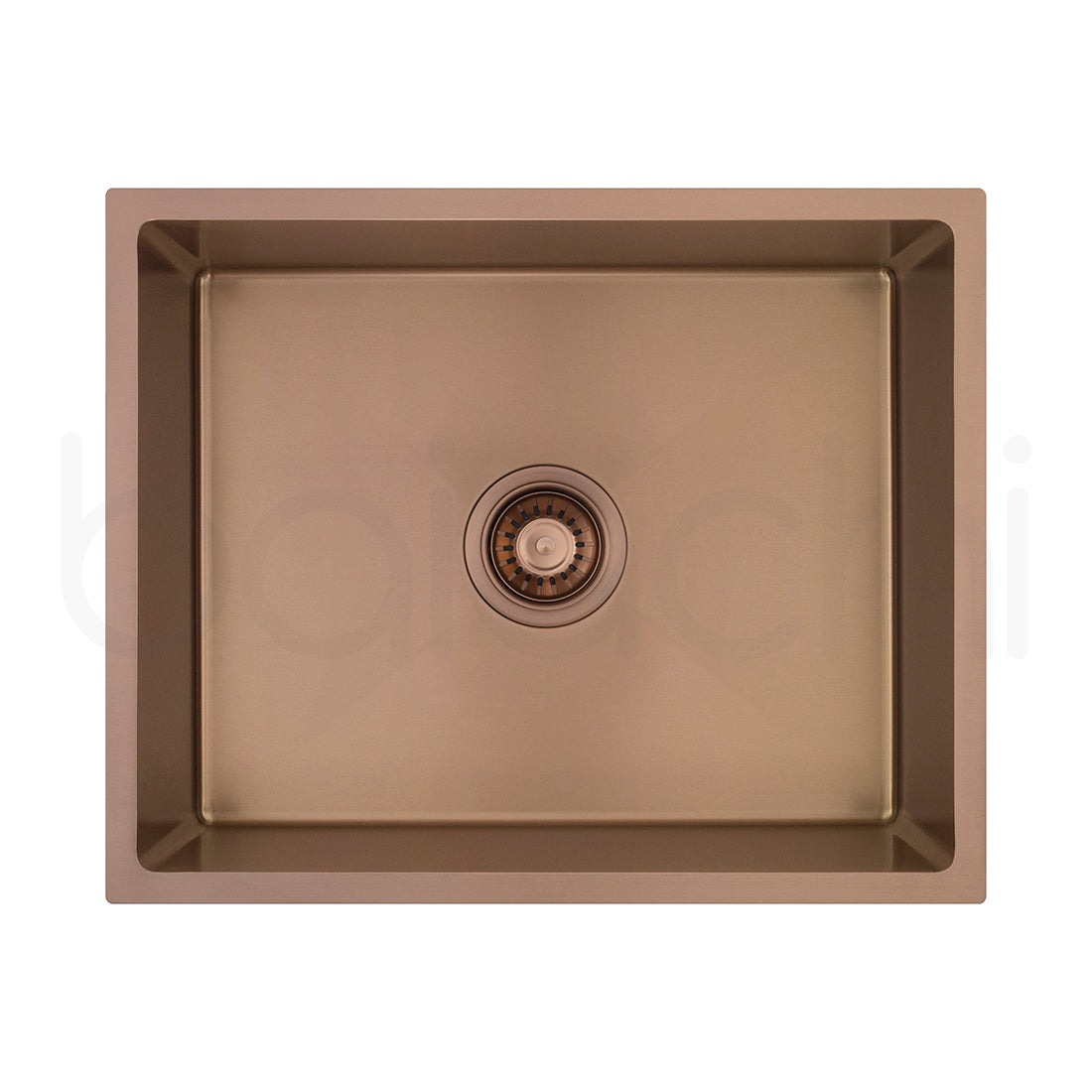 Baiachi 550x450 Handmade Kitchen and Laundry Stainless Steel Sink Single Bowl Top Undermount Brushed Copper