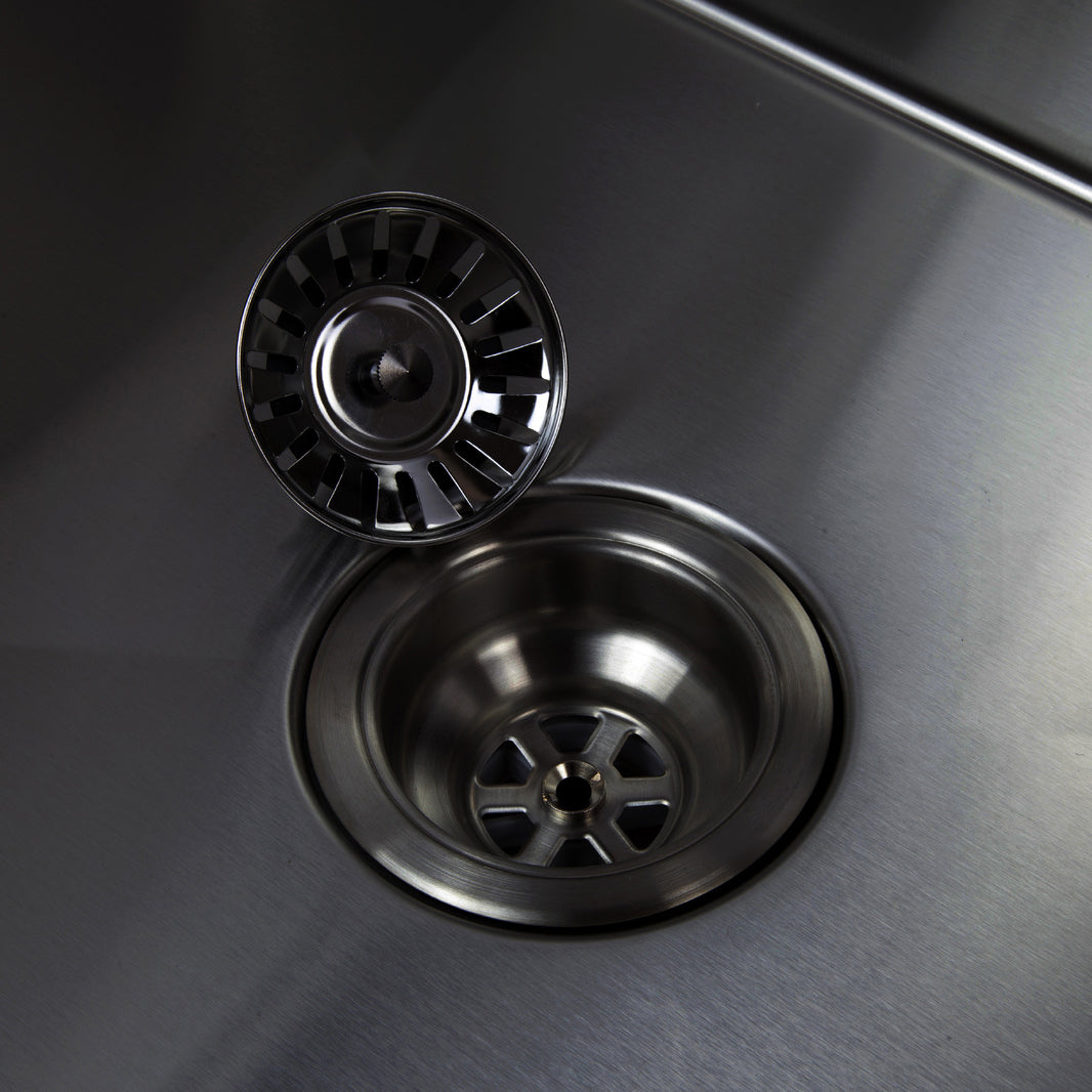 Baiachi 550x450 Handmade Kitchen and Laundry Stainless Steel Sink Single Bowl Top Undermount Gun Metal