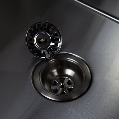 Baiachi 550x450 Handmade Kitchen and Laundry Stainless Steel Sink Single Bowl Top Undermount Gun Metal