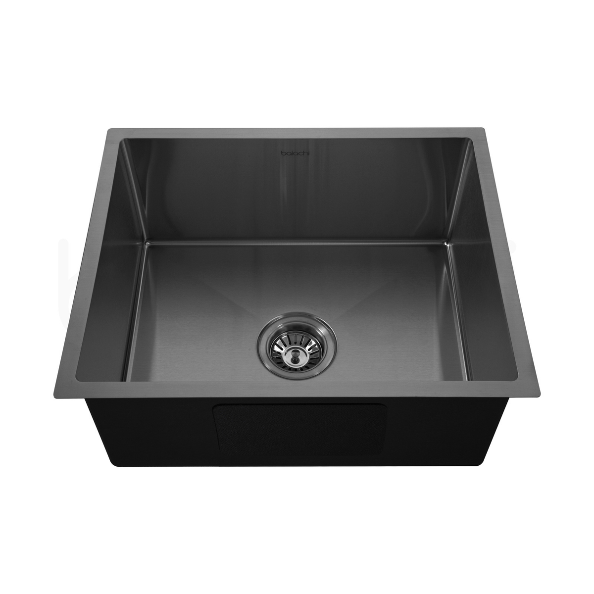 Baiachi 550x450 Handmade Kitchen and Laundry Stainless Steel Sink Single Bowl Top Undermount Gun Metal