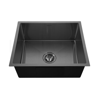 Baiachi 550x450 Handmade Kitchen and Laundry Stainless Steel Sink Single Bowl Top Undermount Gun Metal