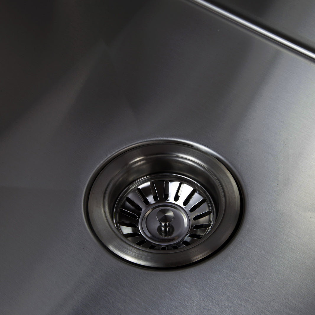 Baiachi 550x450 Handmade Kitchen and Laundry Stainless Steel Sink Single Bowl Top Undermount Gun Metal