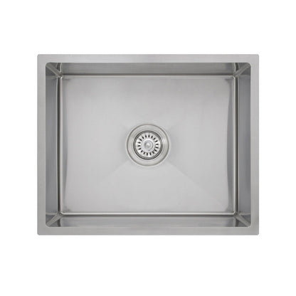 Baiachi 550x450 Handmade Kitchen and Laundry Stainless Steel Sink Single Bowl Top Undermount