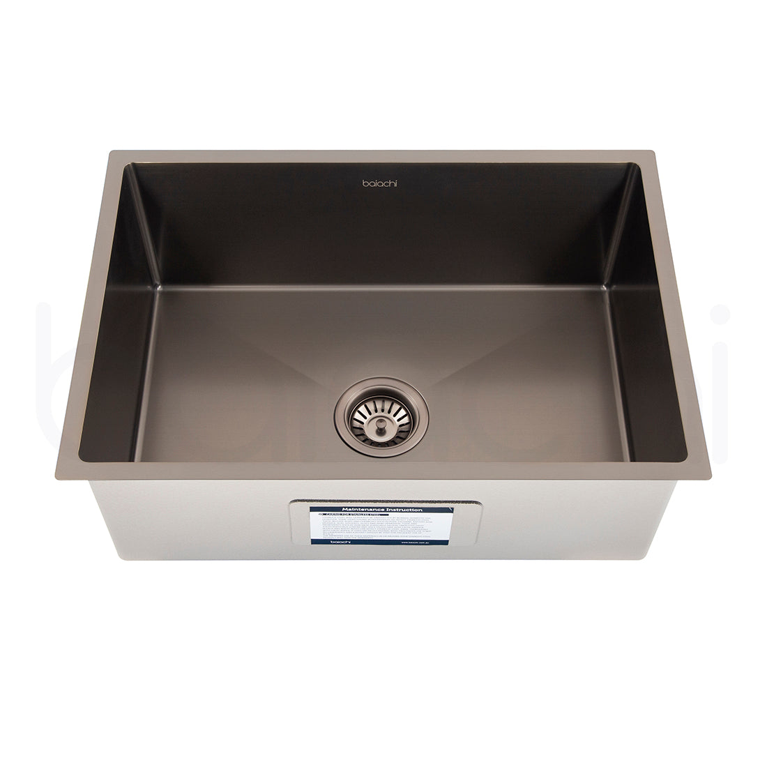 Baiachi 650x450 Handmade Kitchen and Laundry Stainless Steel Sink Single Bowl Top Undermount Antique Bronze