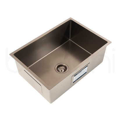 Baiachi 650x450 Handmade Kitchen and Laundry Stainless Steel Sink Single Bowl Top Undermount Antique Bronze