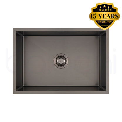 Baiachi 650x450 Handmade Kitchen and Laundry Stainless Steel Sink Single Bowl Top Undermount Antique Bronze