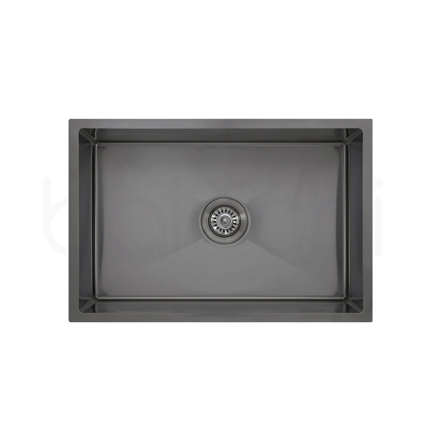 Baiachi 650x450 Handmade Kitchen and Laundry Stainless Steel Sink Single Bowl Top Undermount Gun Metal