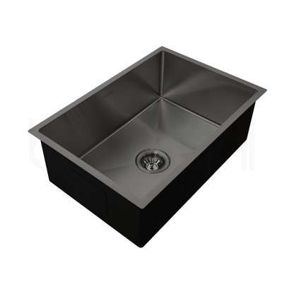 Baiachi 650x450 Handmade Kitchen and Laundry Stainless Steel Sink Single Bowl Top Undermount Gun Metal