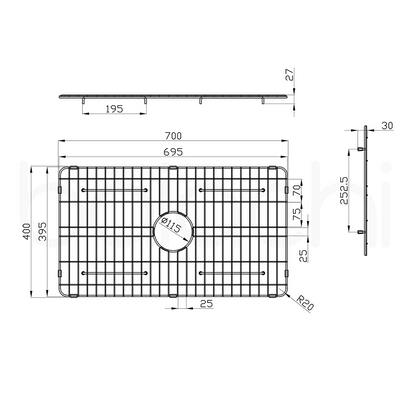 Baiachi Kitchen Sink Grid Antique Bronze