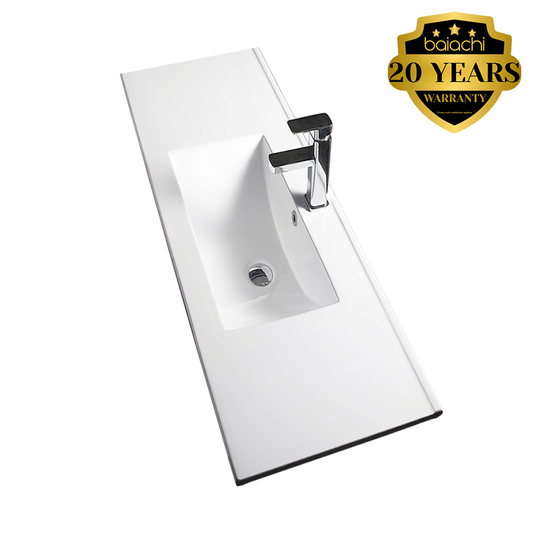 Bathroom Vanity White Ceramic Thin Edge Basin - 75SS