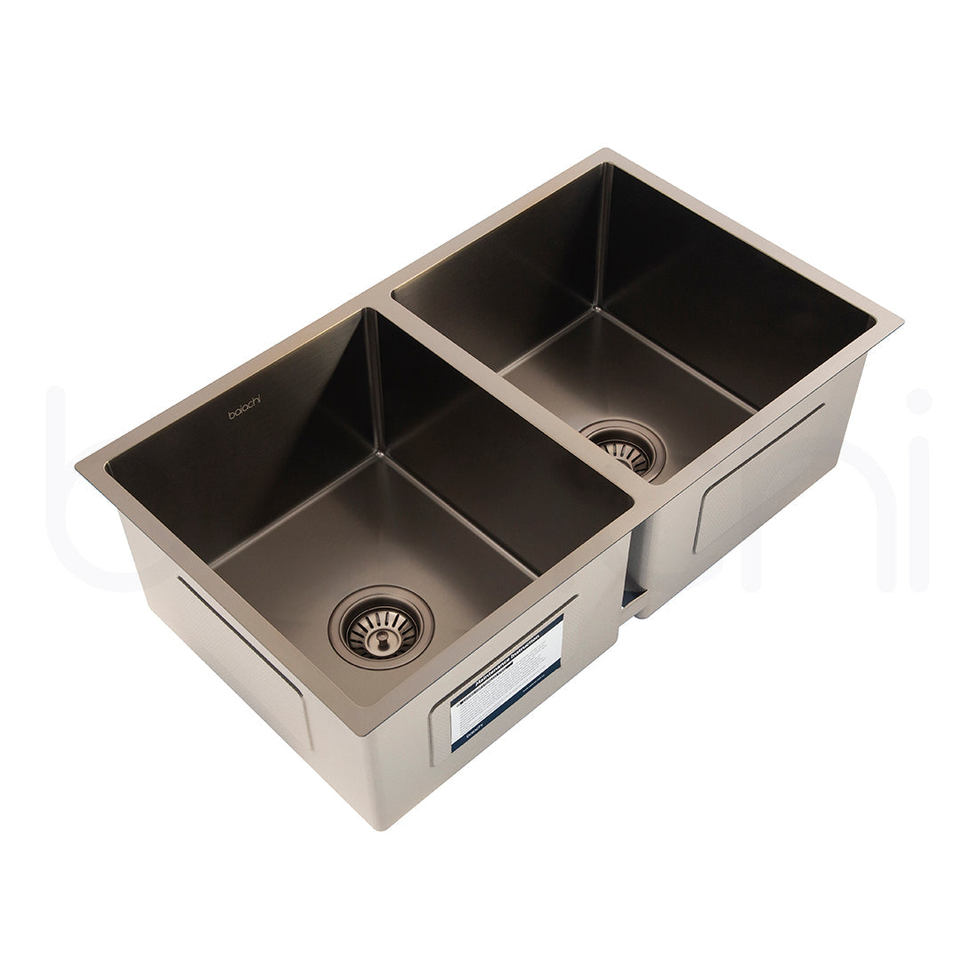 Baiachi 770x450 Handmade Kitchen and Laundry Stainless Steel Sink Double Bowl Top Undermount Antique Bronze