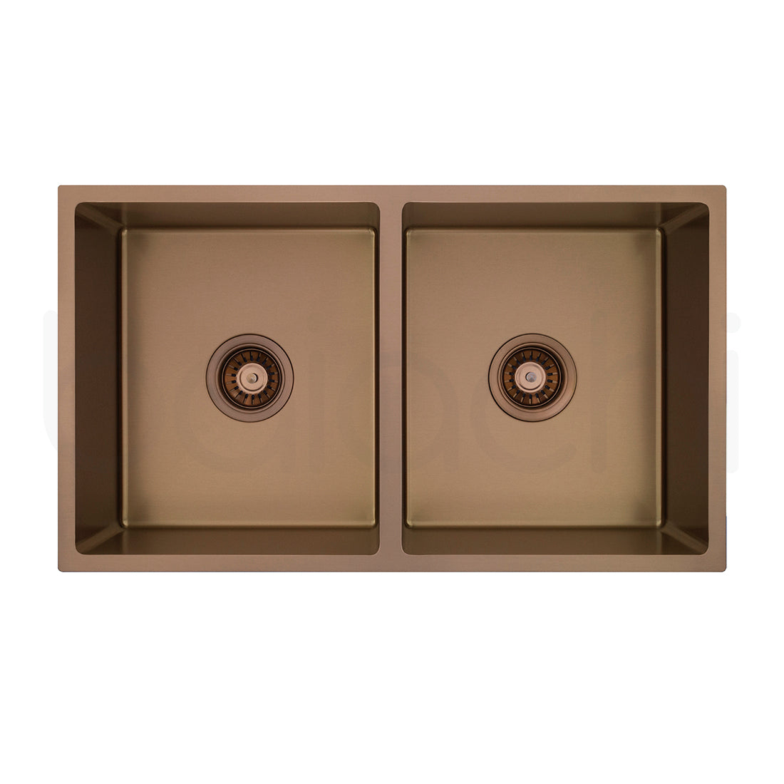 Baiachi 770x450 Handmade Kitchen and Laundry Stainless Steel Sink Double Bowl Top Undermount Brushed Copper