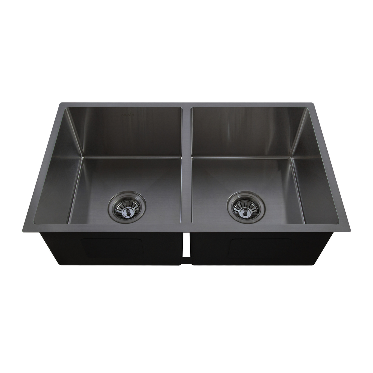 Baiachi 770x450 Handmade Kitchen and Laundry Stainless Steel Sink Double Bowl Top Undermount Gun Metal
