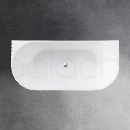 Baiachi Clara 1700 Fluted Back To Wall Freestanding Bath MK2