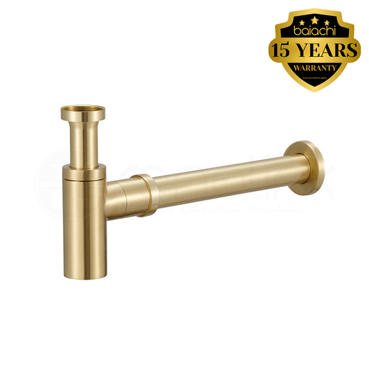 Moreton Round Brass Bottle Trap 40mm Brushed Gold