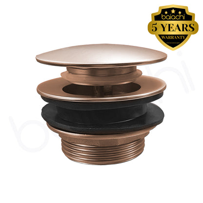 Baiachi Dome Pop Up Bath Waste Brushed Copper