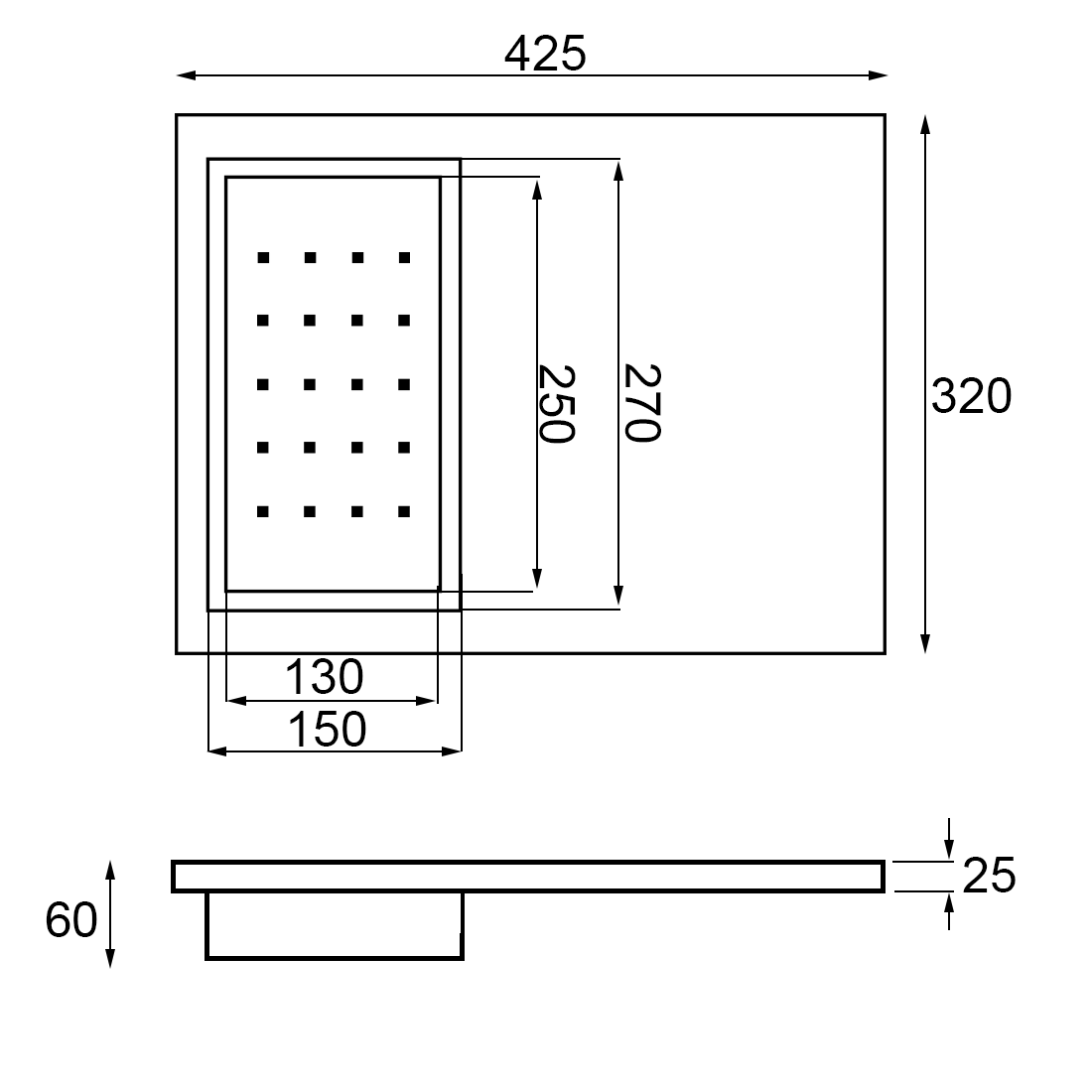 Chopping Board with Mini Colander