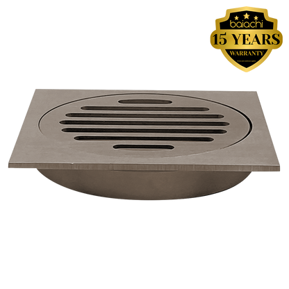 Baiachi 110X110mm Bathroom Shower 100mm Floor Waste Drain Antique Brass
