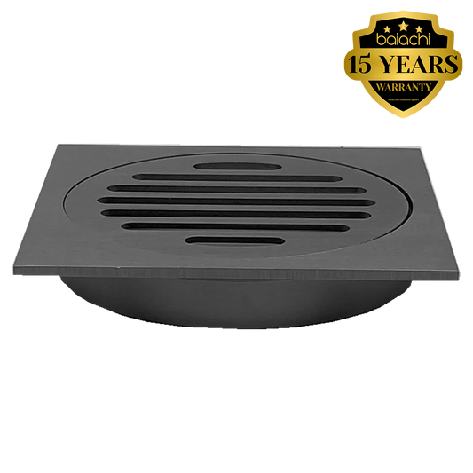 110X110mm Gun Metal Bathroom Shower 100mm Floor Waste Drain Grate