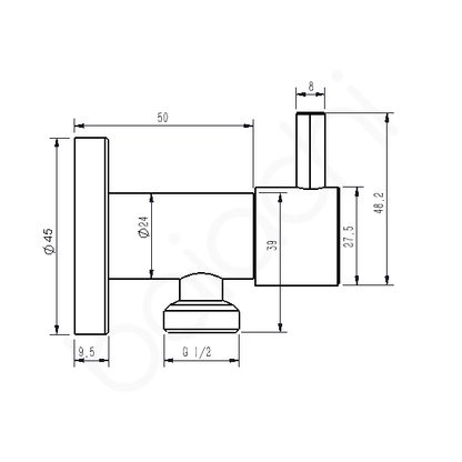 Baiachi Mini Cistern Stop Gun Metal