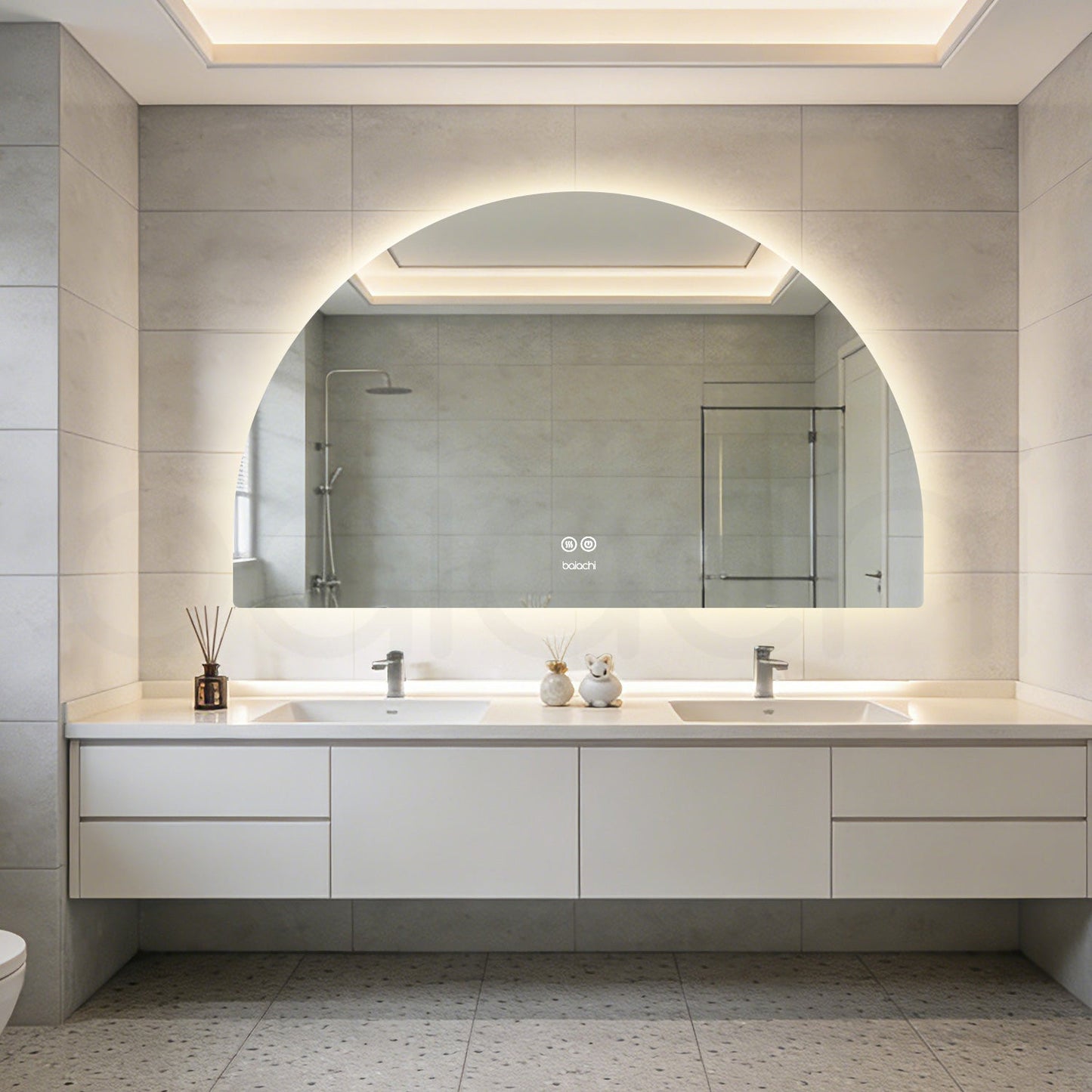 Baiachi LED Square 1500x800mm Backlit Anti-Fog Mirror