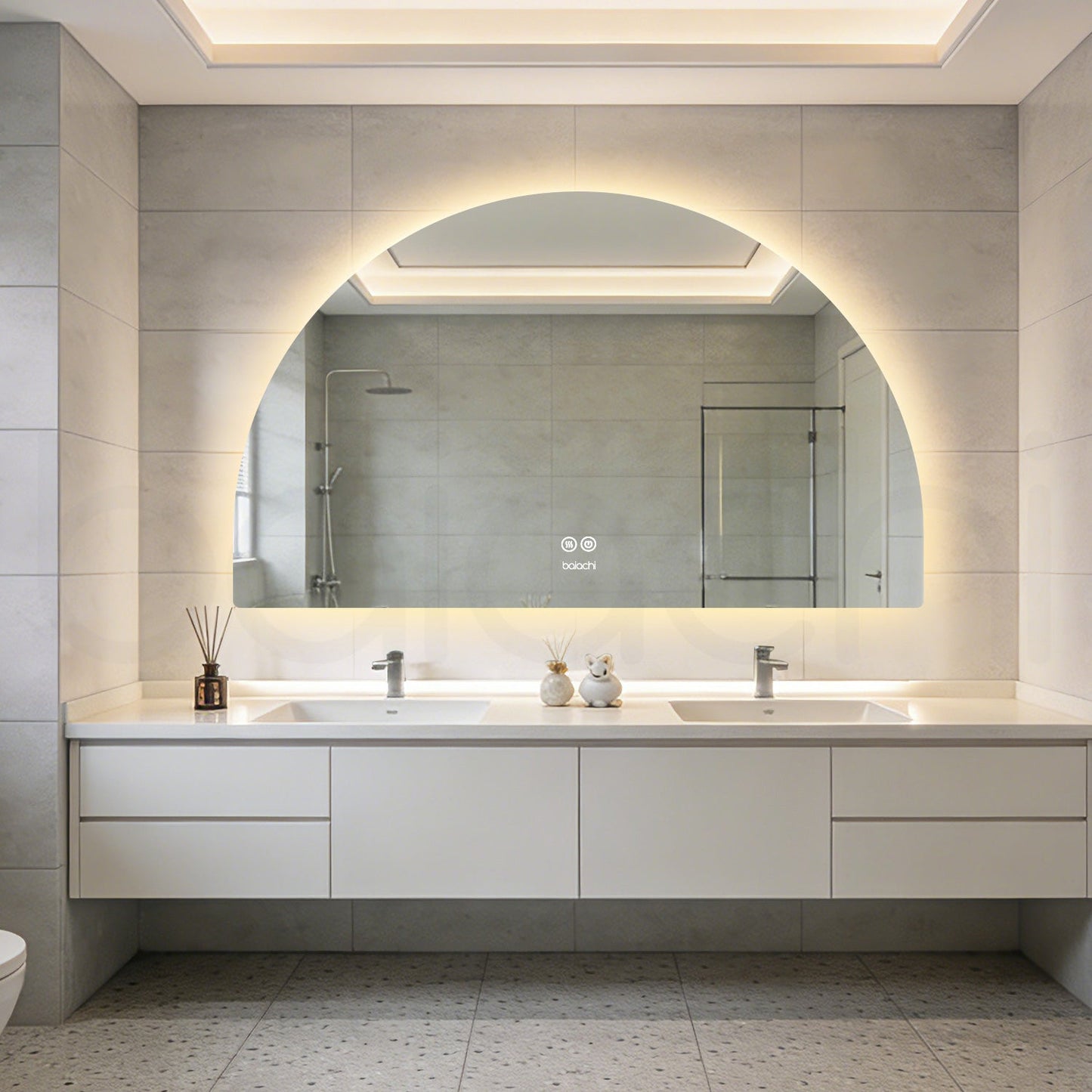 Baiachi LED Square 1500x800mm Backlit Anti-Fog Mirror