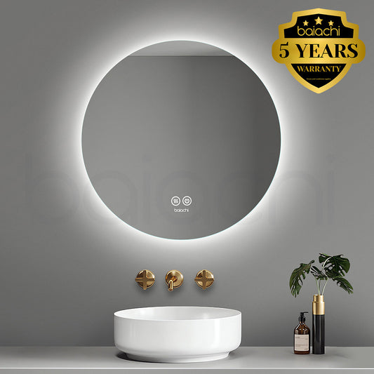 Baiachi LED Round 600mm Backlit Anti-Fog Mirror