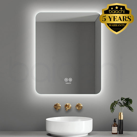 Baiachi LED Square 600x750mm Backlit Anti-Fog Mirror