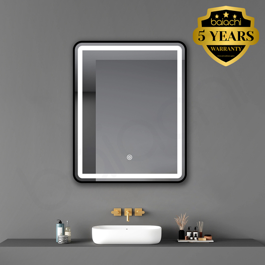 Baiachi Eden LED Square 600mmx750mm Frame Mirror Matte Black