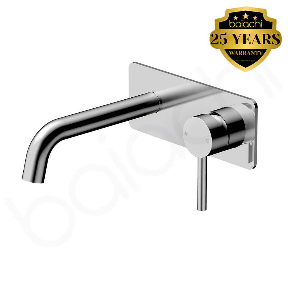 Baiachi Moreton Slimline Wall Basin Mixer Chrome