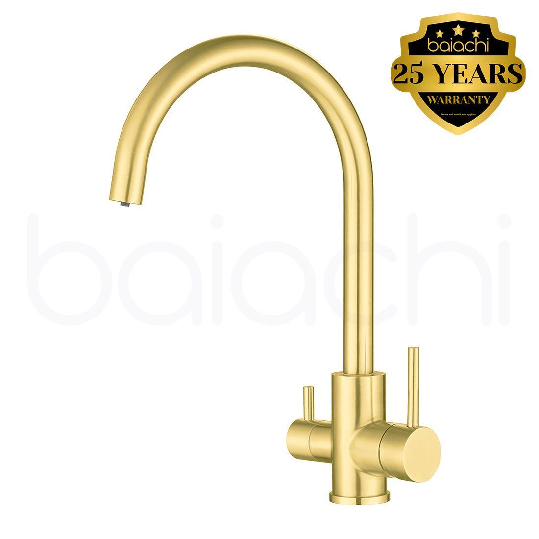 Baiachi Moreton Slimline 3-Way Filter Sink Mixer Brushed Gold