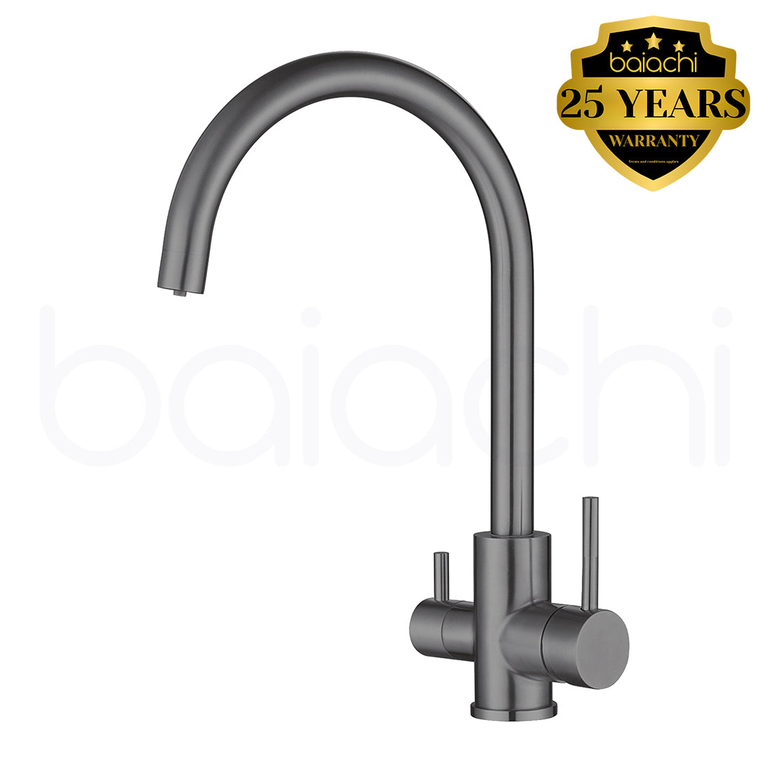 Baiachi Moreton Slimline 3-Way Filter Sink Mixer Gun Metal