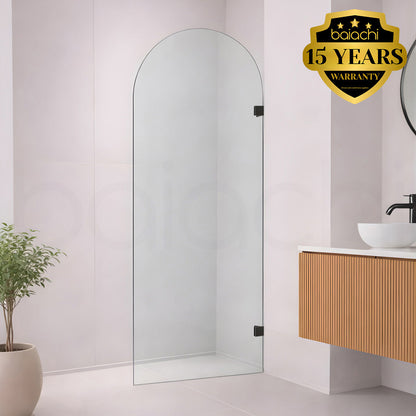 Baiachi 1200mm Arched Glass Fixed Panel Shower Screen Antique Bronze
