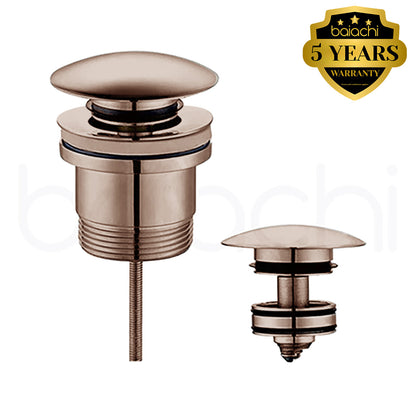 Baiachi Dome Pop Up Waste Drain Universal 40mm Built-in Removable Filter Brushed Copper