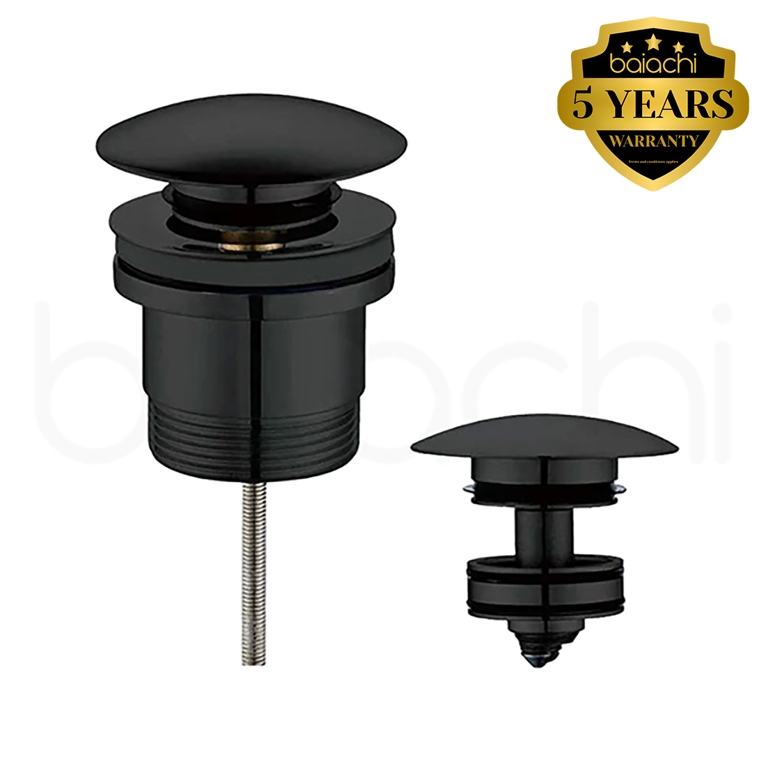 Dome Pop Up Waste Drain Universal 40mm Built-in Removable Filter Matte Black