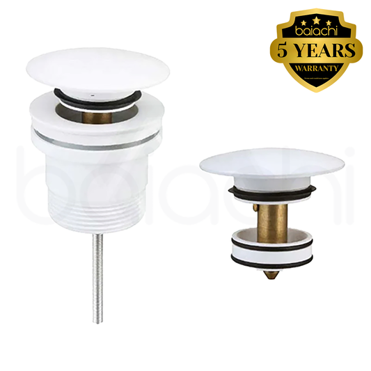 Dome Pop Up Waste Drain Universal 40mm Built-in Removable Filter Matte White