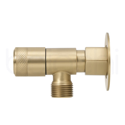Baiachi Shattaf Mini Cistern Stop Stainless Steel Quarter Turn with Backflow Valve PVD Brushed Gold