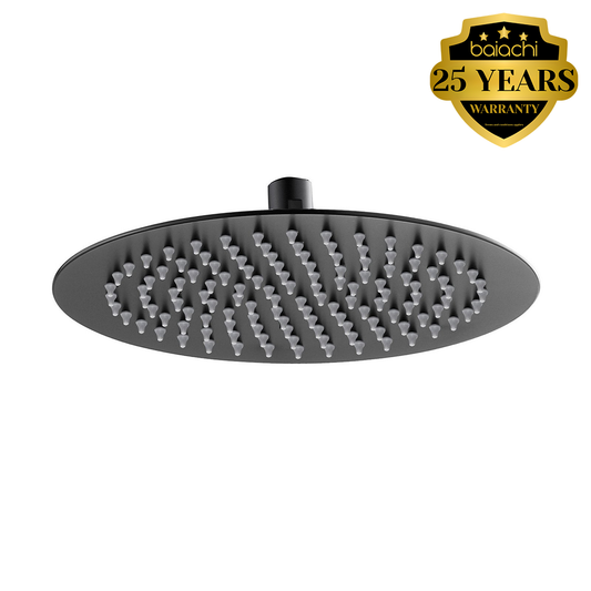 Moreton Round Stainless Steel Shower Head 200mm Matte Black