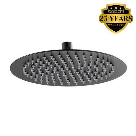 Moreton Round Stainless Steel Shower Head 250mm Matte Black
