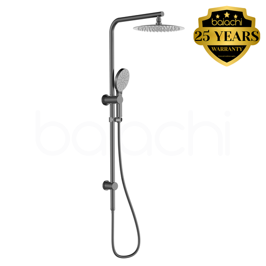 Moreton Round Multi Function Shower Rail Gun Metal