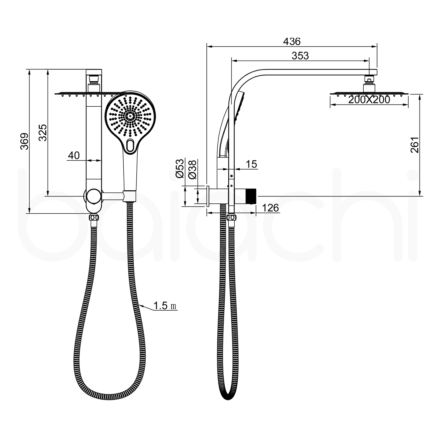 Noosa Multi Function Shower Chrome