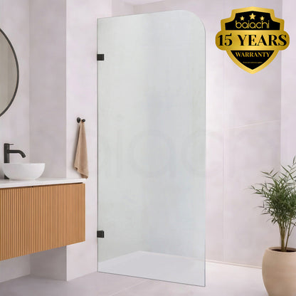 Baiachi 700mm Curved Fixed Panel Shower Screen Antique Bronze